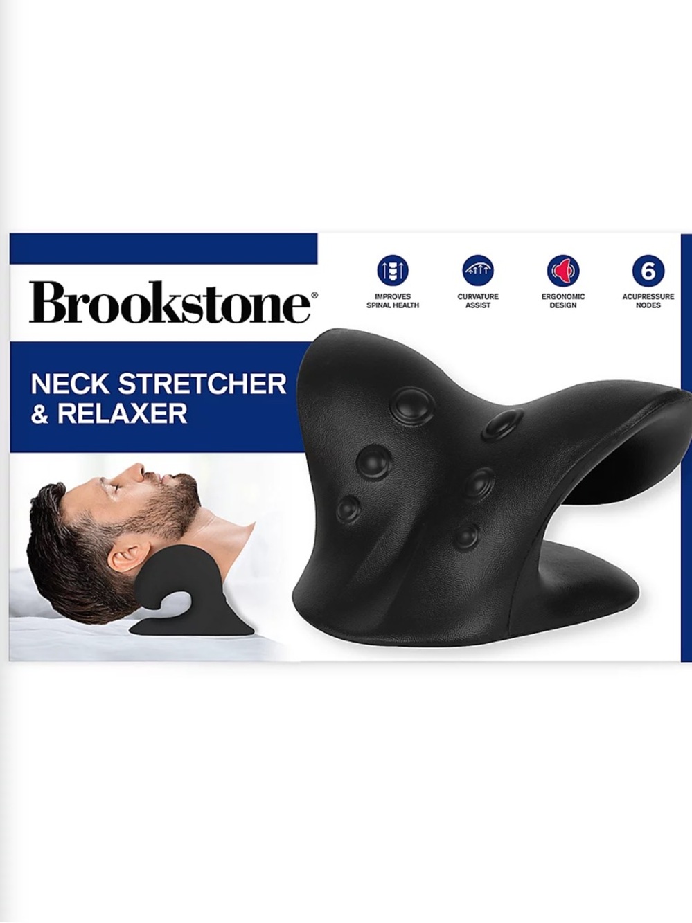 Brookstone Unisex Black Neck Stretcher & Relaxer Fitness Accessories